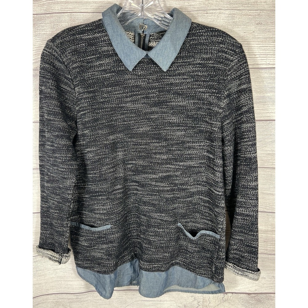 Ann Taylor Women's Tweed Layered Pullover Sweater Size Small - Picture 1 of 6